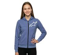 Alpinestars Sweat à capuche zippé moto Stella Chrome V2 Sport Femme Bleu XL