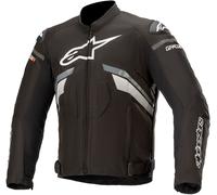 Alpinestars T-GP Plus V3 Veste textile de moto, Noir/Blanc/Gris, Taille S
