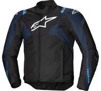 Alpinestars T-Jaws V4 Veste textile de moto imperméable, noir-bleu, taille L pour homme