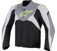 Alpinestars T-Jaws V4 Veste textile de moto imperméable, noir-gris, taille 4XL pour homme