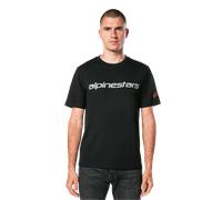 Alpinestars T-Shirt Linear Wordmark 2.0 CSF Black Grey Red, Taille: XXL