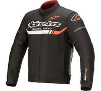 Alpinestars T-SP S Ignition Veste textile de moto imperméable à l’eau, Noir/Blanc/Rouge, Taille 3XL