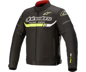 Alpinestars T-SP S Ignition Veste textile de moto imperméable à l’eau, noir/jaune, Taille M