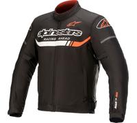 Alpinestars T-SP S Ignition Veste textile de moto imperméable à l’eau, noir-blanc-rouge, taille XL