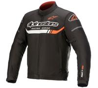 Alpinestars T-SP S Ignition Veste textile de moto imperméable à l’eau, noir-blanc-rouge, taille M pour homme