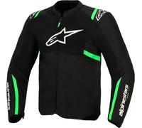 Alpinestars T-Sps Air V2 Blouson textile de moto, noir/néon vert, Taille S