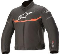 Alpinestars T-SPS Veste textile de moto imperméable à l’eau d’enfants, noir/rouge, Taille 120 cm