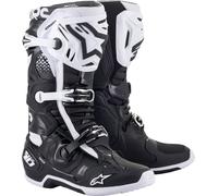 Alpinestars Tech 10 Bottes motocross, noir-blanc, taille 44 45 pour homme