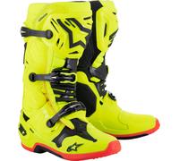 Alpinestars Tech 10 Bottes motocross, jaune/rouge/noir, Taille 8 (42)
