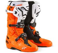Alpinestars Tech 10 Enduro, bottes 13 US Orange Néon/Noir/Blanc Orange Néon/Noir/Blanc