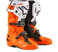 Alpinestars Tech 10 Enduro Bottes de motocross, noir-orange, taille 48 pour homme