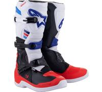 Alpinestars Tech 3 Bottes motocross, noir-blanc-rouge-bleu, taille 40 41 pour homme