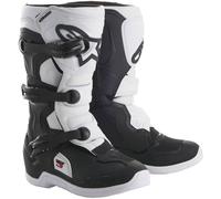 Alpinestars Tech 3S Bottes de motocross pour les jeunes, noir-blanc, taille 38