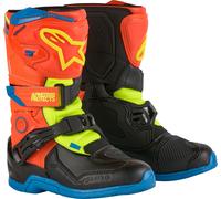 ALPINESTARS Bottes Tech 3S Kids Orange Fluo / Enamel Blue / Yellow Fluo 2024 10 (EU 28)