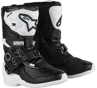Alpinestars Tech 3S Bottes de motocross pour enfants, noir-blanc, taille 29 pour des gamins