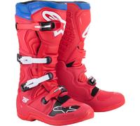 Alpinestars Tech 5 Bottes de motocross, blanc-rouge-bleu, taille 48 pour homme
