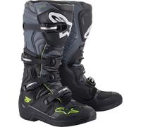 Alpinestars Tech 5 Bottes de motocross, noir-gris-jaune, taille 39 pour homme