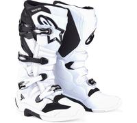 Alpinestars Tech 7 Bottes de motocross, Blanc/Noir, Taille 11 (45,5)