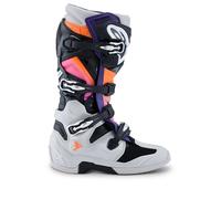 Alpinestars Tech 7 Bottes de motocross, schwarz/hellgrau/orange/pink, 9