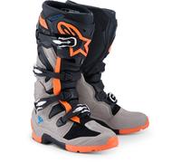 Alpinestars Tech 7 Enduro 2026 Bottes de motocross, Gris/Noir/Orange, Taille 11