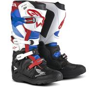 Alpinestars Tech 7 Enduro Drystar Honda S23, bottes imperméables 9 US Noir/Blanc/Bleu/Rouge Clair Noir/Blanc/Bleu/Rouge Clair
