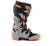 Alpinestars Tech 7 Enduro 2026 Bottes de motocross, noir-gris-orange, taille 45 pour homme