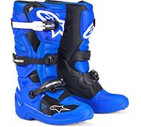 Alpinestars Tech 7S Bottes de motocross pour les jeunes, noir-blanc-bleu, taille 40 41
