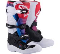 Alpinestars Tech 7S Bottes de motocross pour les jeunes, noir-blanc-rouge, taille 35 36