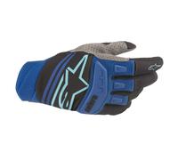 Alpinestars Tech Star Gants de Motocross, noir/bleu, Taille S