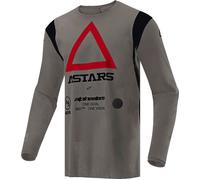 Alpinestars Techdura, maillot L Gris/Noir/Rouge Gris/Noir/Rouge