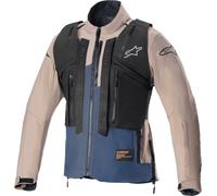 Alpinestars Techdura, veste textile imperméable S Marron/Bleu Marron/Bleu