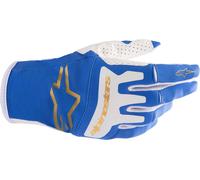 Alpinestars Techstar Gants de motocross, blanc-bleu, taille S pour homme