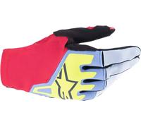Alpinestars Techstar Gants de motocross, bleu/rouge, Taille S