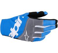 Alpinestars Techstar Gants de motocross, noir/bleu, Taille 2XL