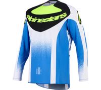 Alpinestars Maillot Cross Techstar Knif – Bleu UCLA/Noir/Jaune fluo – Taille L Homme
