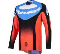 Alpinestars Techstar Knif, maillot S Noir/Orange/Bleu Clair Noir/Orange/Bleu Clair