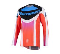 Alpinestars Techstar Knif Maillot Motocross 2026 Off-Road Gris Clair Orange