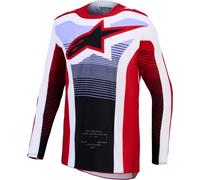 Alpinestars Techstar Maven Maillot Motocross, Rouge/Blanc/Noir, Taille M