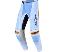 Alpinestars Techstar Maven Pantalon de motocross, bleu/orange/noir, Taille 34