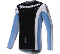 Alpinestars Techstar Melt Maillot de motocross, noir-bleu, taille 2XL pour homme