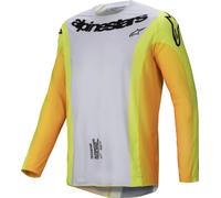 Alpinestars Techstar Melt Maillot de motocross, noir-jaune, taille 2XL pour homme