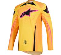 Alpinestars Techstar Nomur Maillot de motocross, orange/jaune, Taille M