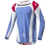 Alpinestars Techstar Ocuri Maillot de motocross, blanc-bleu, taille S pour homme