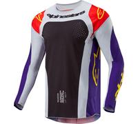 Alpinestars Techstar Ocuri Maillot de motocross, noir-pourpre, taille M pour homme