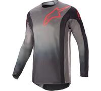 Alpinestars Techstar Sein Maillot de motocross, noir-gris-rouge, taille S pour homme