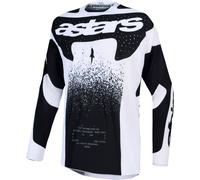 Alpinestars Techstar Swan Maillot Motocross, Blanc/Noir, Taille S