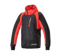 Alpinestars Veste À Capuche Hybride MO.ST.EQ Black Flame Red, Taille: XL