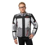 Alpinestars Veste textile de moto Andes V4 Drystar imperméable gris-rouge taille 6XL homme