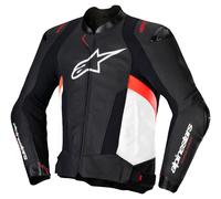 alpinestars Veste combi cuir Alpine Missile V3 Noir/Blanc/Rouge néon 58 homme