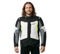 Alpinestars Veste textile ST-1 imperméable Homme M Gris Ice/Noir/Jaune fluo